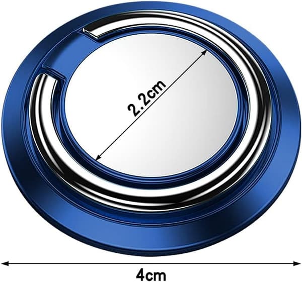 2 stk Mobiltelefon Ringholder Magnetisk Fingerring Stativ Bilmontering Tilgængelig 360 Justerbar Mobiltelefon Loop (Blå)