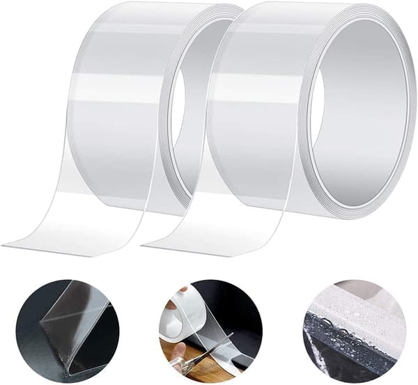 5m×5cm PET Kjøkkenlimtape (2-pakning, Gjennomsiktig)
