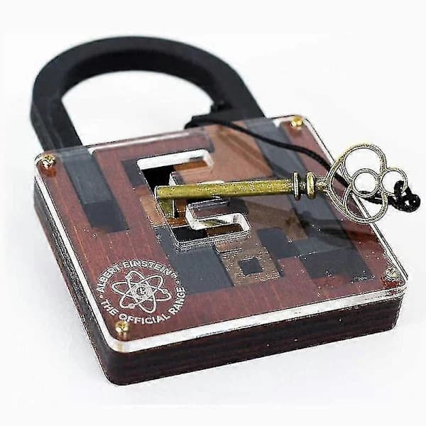 High Difficulty IQ Einstein Lock Puzzle Classic Wooden Thinking Game Puzzle Game For Adults