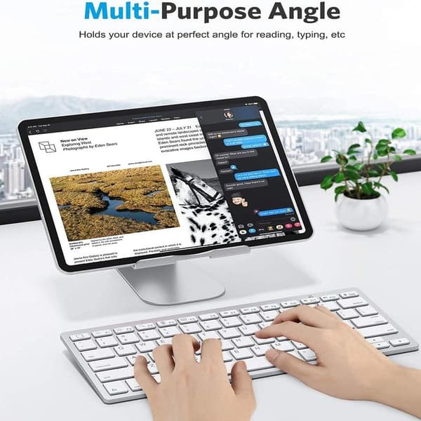 Adjustable Tablet Stand, iPad Stand, Aluminum Desktop Dock, Compatible with iPad Air 4/Mini, New