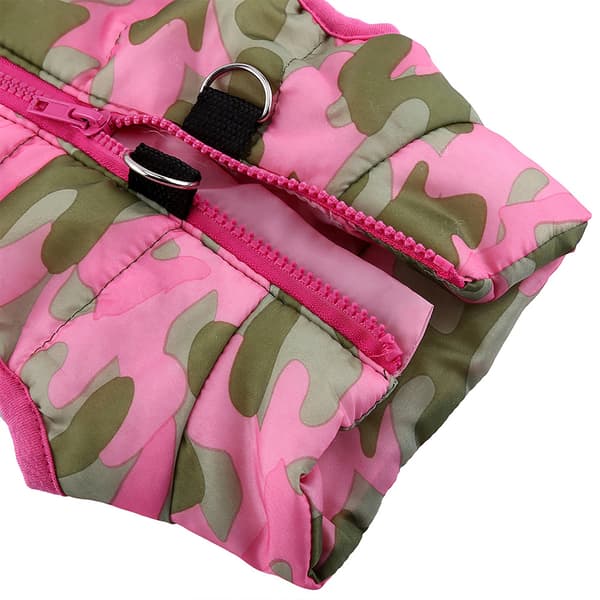 Warm and Stylish Pet Jacket for Cold Weather, Rose Red, Size M