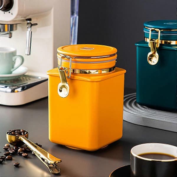 Lufttät behållare för kaffebönor, förvaringsburk för kaffebönor, matbehållare B