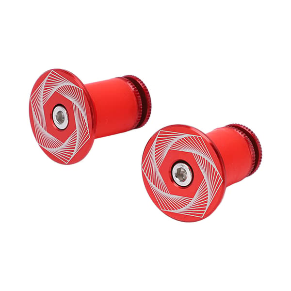 RISK Bicycle Handlebar Bar Ends Aluminum Lock MTB Mountain Handle Grips End Plug Red 0.1 0.1