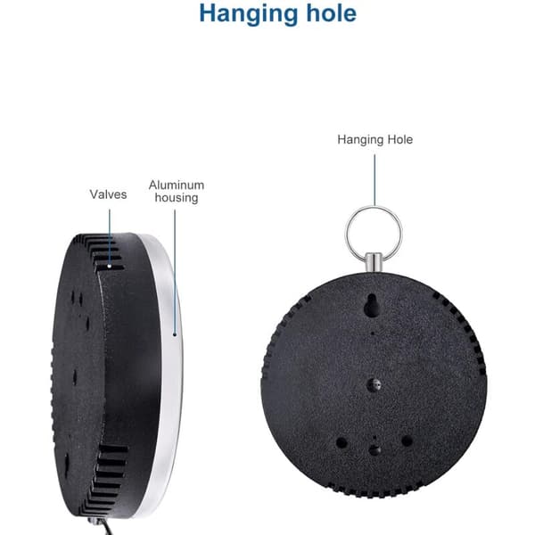Utendørstermometer, 10 cm trådløst ?? Veggmontert analogt termometer og hygrometer, egnet for hjem, drivhus, hager, biler, etc. (Sølv)