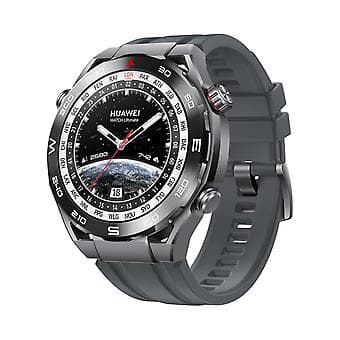 Silikoniranneke Huawei Watch Ultimate -kellolle, 3 kpl, pidempi malli (tummanharmaa)