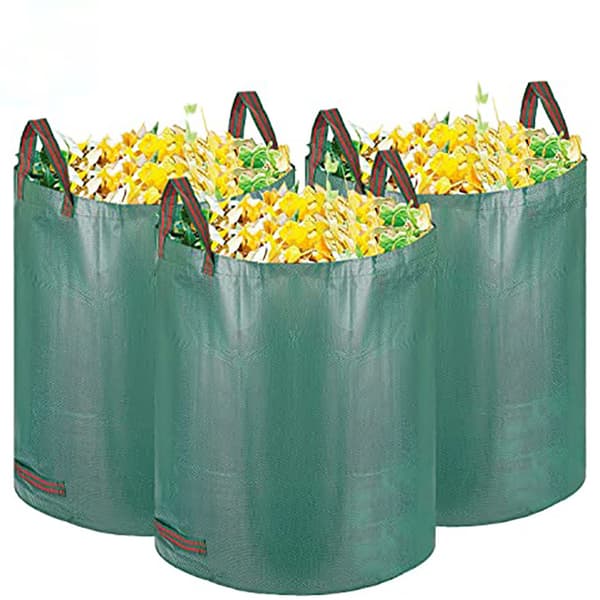 Pakker med 300 liters haveaffaldsposer, foldbare, genanvendelige, stabile