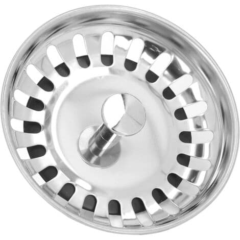 80 mm vaskavløpskurv, tykt rustfritt stål, universelt rustfritt stålfilter, pop-up kurvpropp