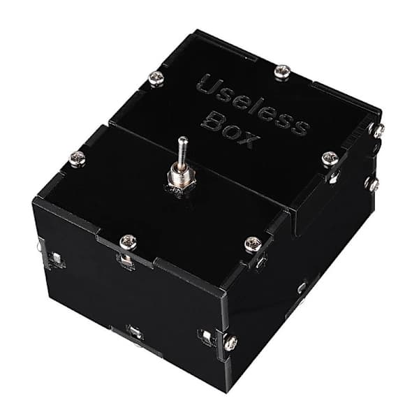 DIY Useless Box Kit - Mini Funny Toy for Unique Gifts - Automatic Black Box to Leave Me Alone