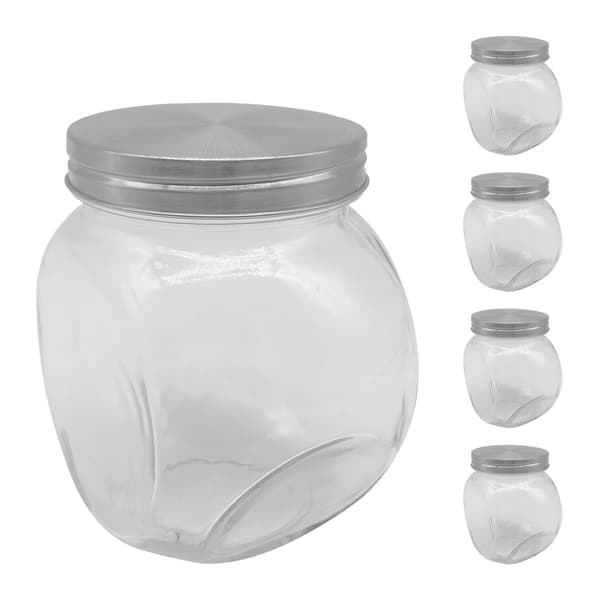 Lasipurkit, karkkisetti, 5 kpl, 650 ml ilmatiivis säilytys