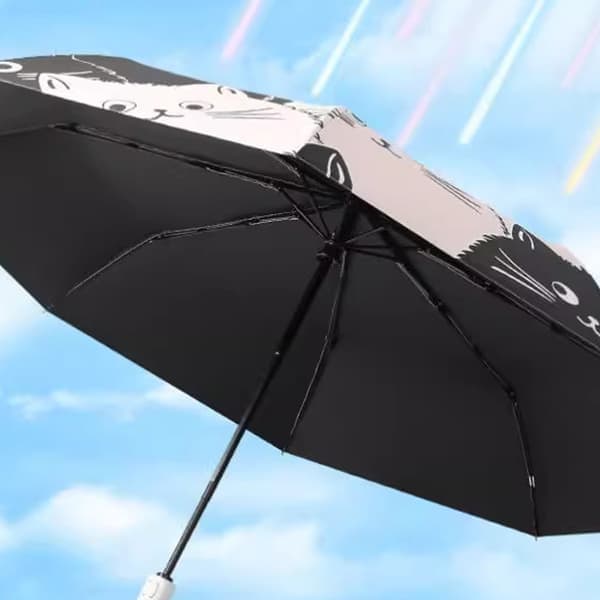 Portable Travel Umbrella, Windproof Design with Inverted Folding Structure for Compact Storage, Lightweight UV Protection Rain Sunshade for Men and