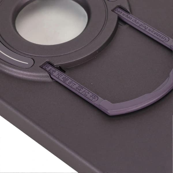 Magnetic Phone Case PC Matte Anti-Fall Protective Phone Cover with Stand for IOS 14 Pro Purple
