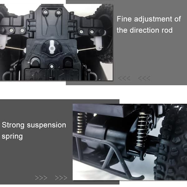 Radiostyret Off-Road Bil / Lastbil - Sort - 30cm Sort