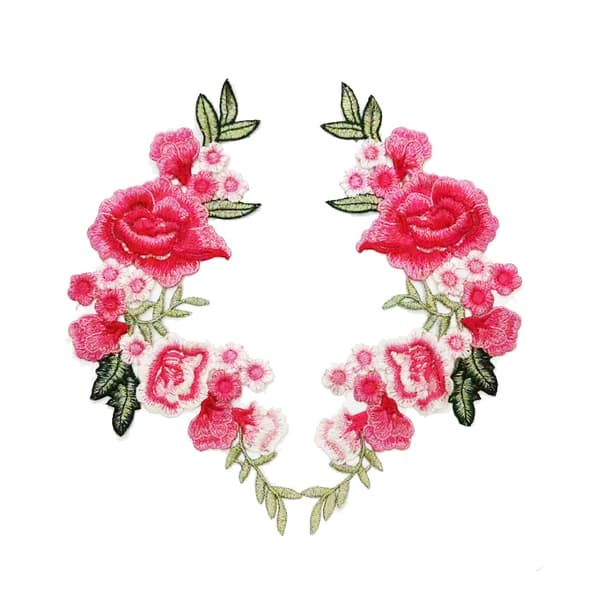 14 stk blomsterbroderte lapper sy på lapper rose lapp for Jea