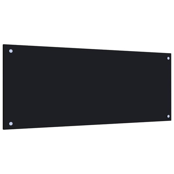 vidaXL Splashback black 100x40 cm tempered glass Svart black
