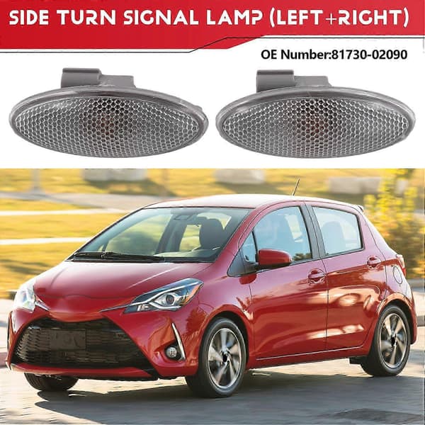 2 STK Sideblinklys Skærmlampe Sidelygte 81730-02090 til Toyota Yaris RAV4 Auris Corolla
