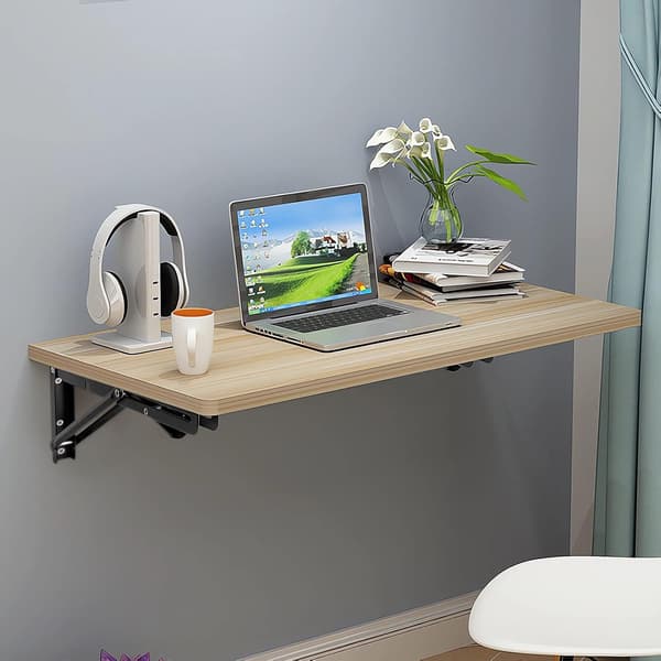 2 stk. foldbare konsolholdere, 450 mm foldbar holder, foldbare hyldeholdere, sort jern, Payloa