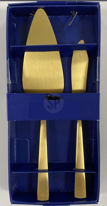 Kakespade Kakekniv Sett Gull Guld gold