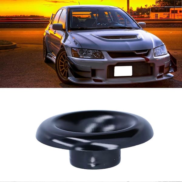 4 tommer kaldluftinntak Turbo Horn Velocity Stack Adapter Dekorasjon CNC Aluminium Biltilbehør Svart