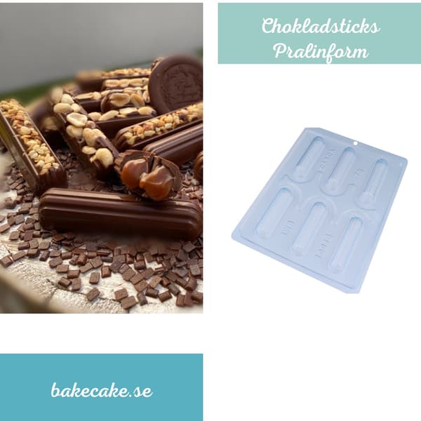 Pralinform Chokladsticks - BWB 10016 - Special 3-delsform Transparent transparent