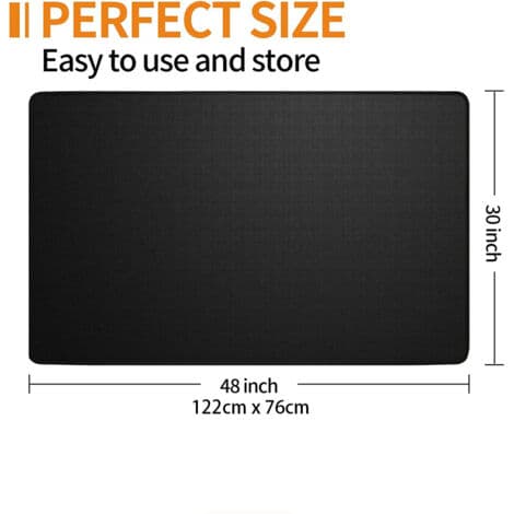Fireproof Mat 122 x 76 cm - Reusable and Waterproof - High Temperature Resistant - For Fireplaces and Fire Pits - TOUR 122 X