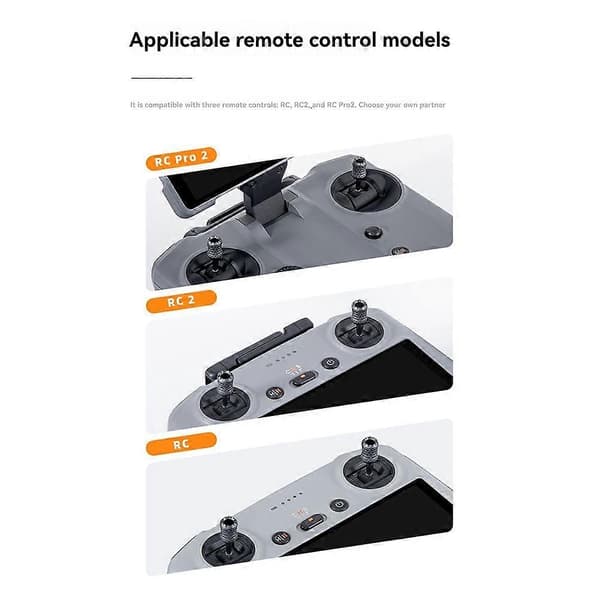 STARTRC Joystick i aluminiumlegering, udtrækkelig til DJI Mini 5 4 Pro/Mavic 4 Pro/Air 3S/Neo tommelfingerpind til DJI RC Pro 2/RC 2/RC