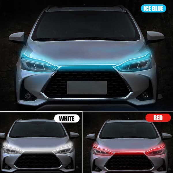 120 cm LED-stripe for bilpanser 12V Vanntett Fleksibel Bilpanser Lysstripe Hvit