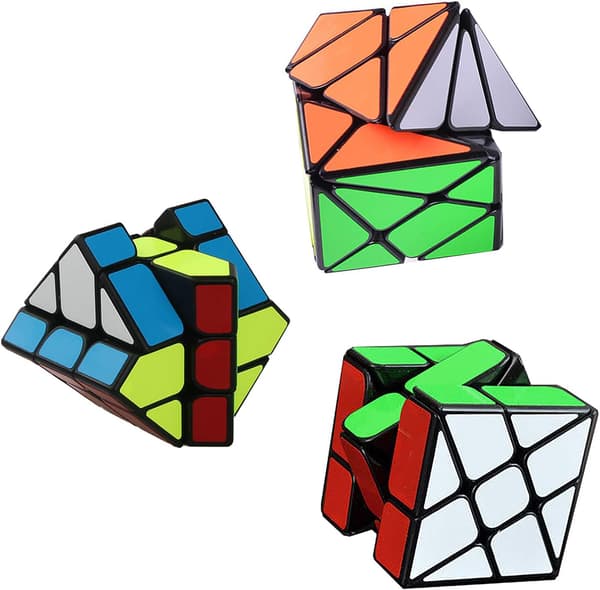 Speed Cube Sett 3 Pakke Magisk Speed Cube Pakke 3x3x3 YJ Windmi