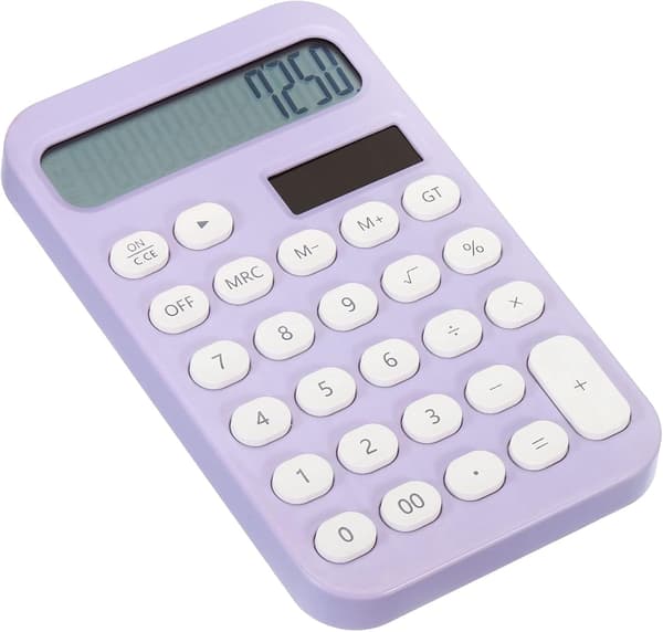 Desktop Calculator, 12-Digit Large LCD Display Standard Function Desktop Calculator Portable Cute Calculator for Home Office