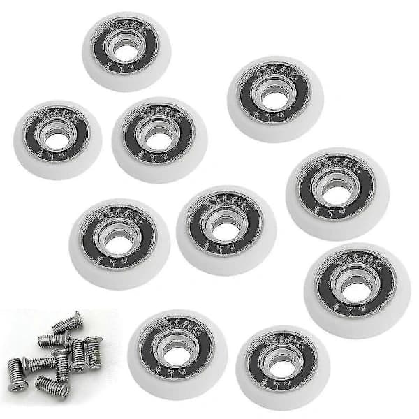 Sett med 8 erstatningshjul for dusjdør med 19 mm diameter