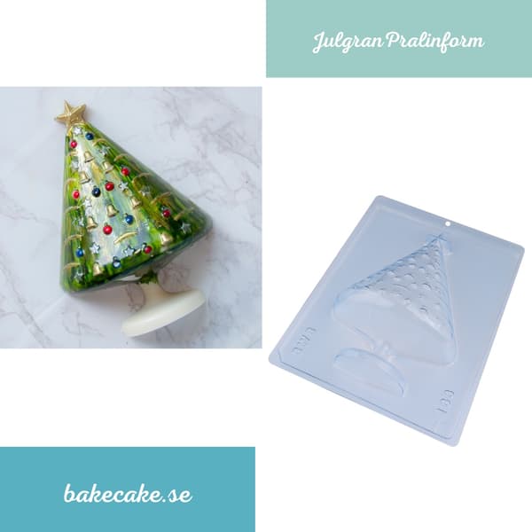 Pralinform Juletre Sjokoladeform - BWB 133 - Spesiell 3-delt form Transparent transparent