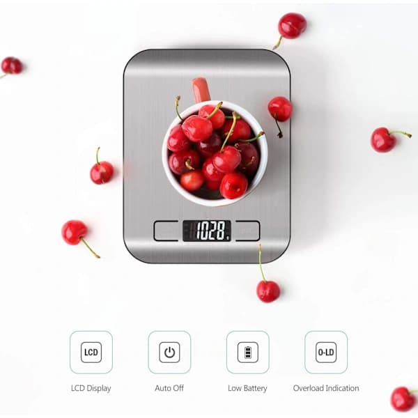 Electronic Kitchen Scale Precision Scale, Tare, Capacity 5 kg/11