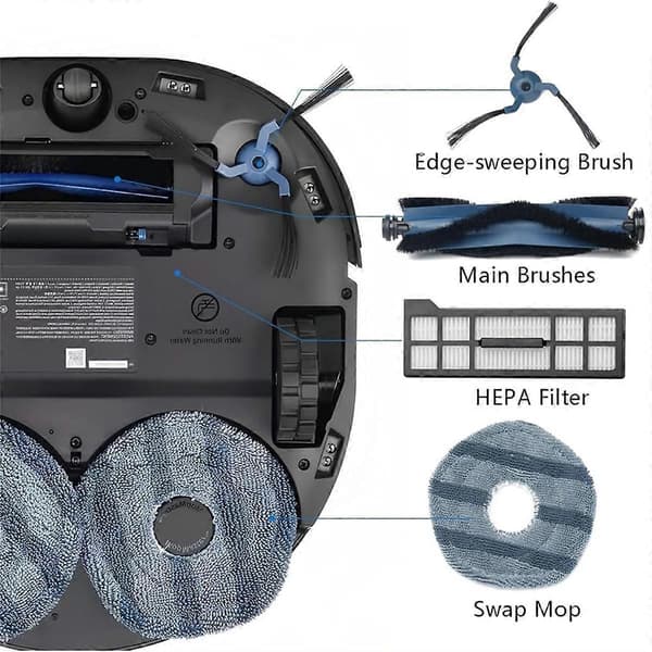 Eufy X10 Pro Omni Robotstøvsuger Tilbehørssæt med Børster & Filtre[JUN]