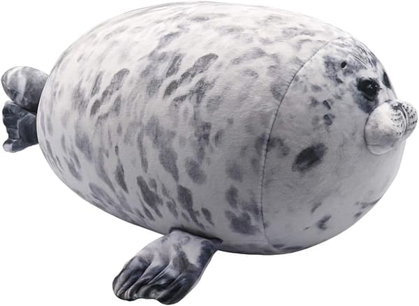 Myk kosedyrplugg formet som en sel, 30 cm