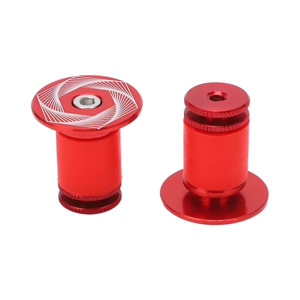 RISK Bicycle Handlebar Bar Ends Aluminum Lock MTB Mountain Handle Grips End Plug Red 0.1 0.1