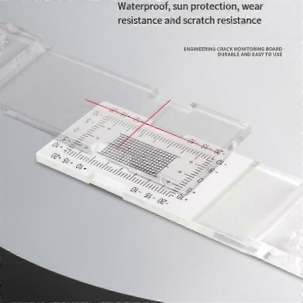 4-pack Crack Monitoring Tools, Precision Gauge Compatible with Surface and Corner Measurements