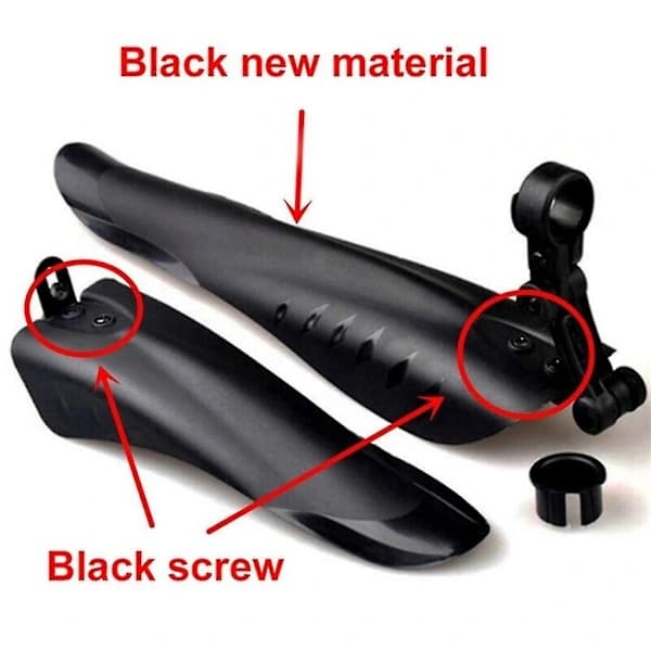 Universal Bicycle Mudguard Set Full Coverage Thickened Wide Plastic Fenders For Most Bikes Black