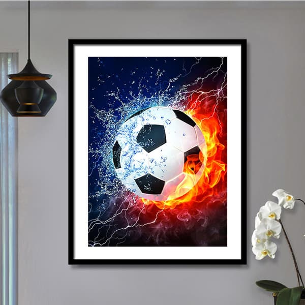 Målning-DIY 5D Diamantmålningssatser Fotbolls-VM