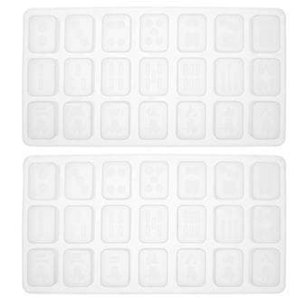 2 stk DIY Silikonform Krystallunderholdningsform Mahjongform Håndlaget håndverk