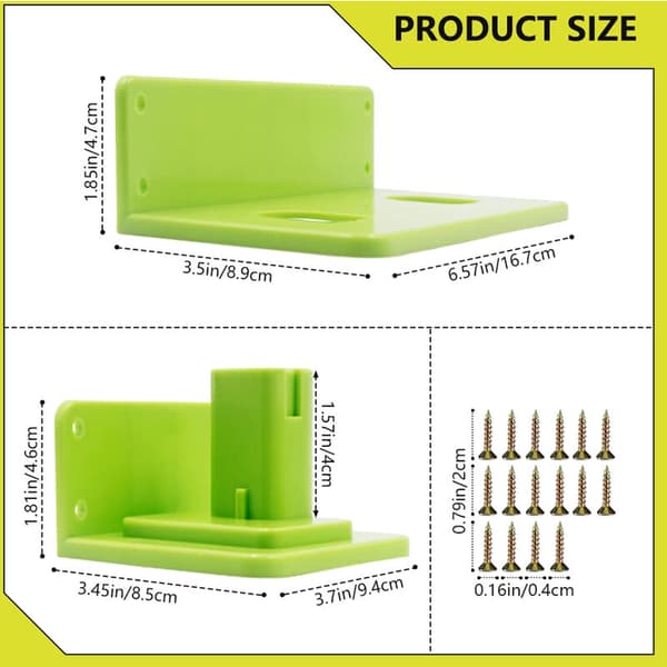 Set of 4 Tool and Battery Holders for 18V Power Tools, 18V Battery and Tool Storage Holder.