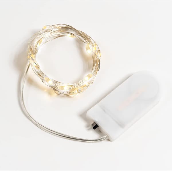 White Indoor Light Garland 2M - 20 LED Light Garland Bedroom -