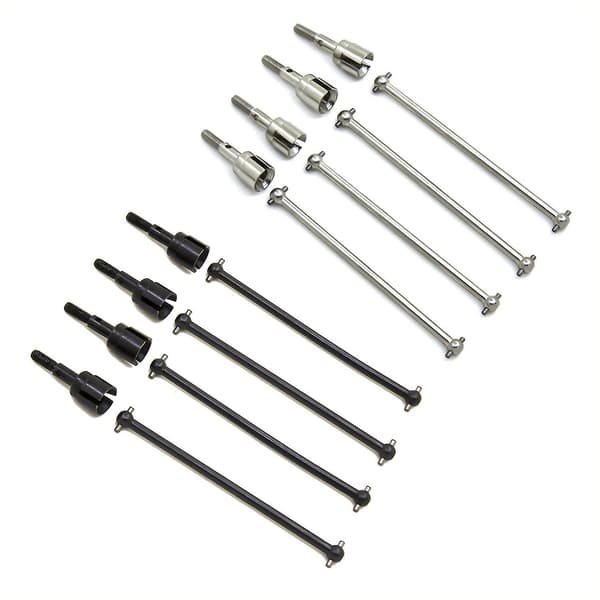 4 stk. ståldogbone drivaksel og akselerstatning 08029 02033 til 94111 94108 94170 1/10 RC bilpar