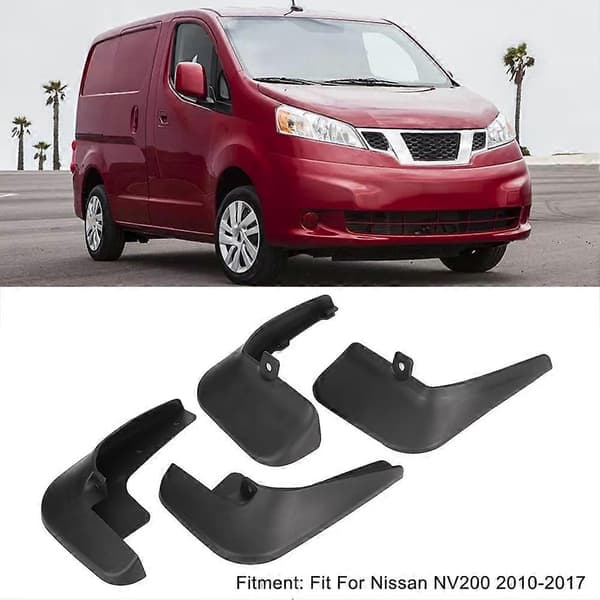 4 stk. biltilbehør stænklapper udskiftning passer til Nissan NV200 2010-2017