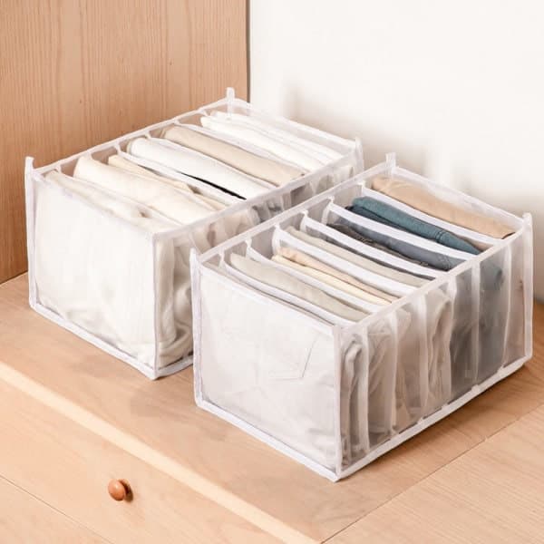 Klesboks, sammenleggbar oppbevaringsboks for garderobe med rom