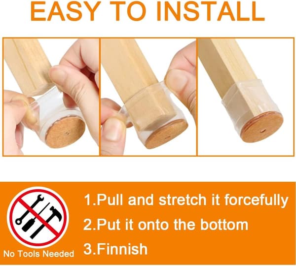 32 st stolsbensskydd för trägolv Silikonskydd för att skydda träklinkergolv Filtkuddar Möbelbensskydd (liten)