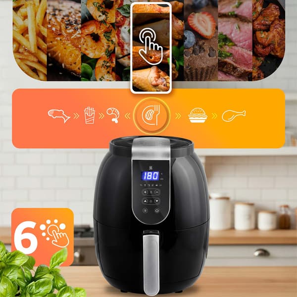 Berdsen BD-651 Airfryer frituregryde 3,6l Svart Single
