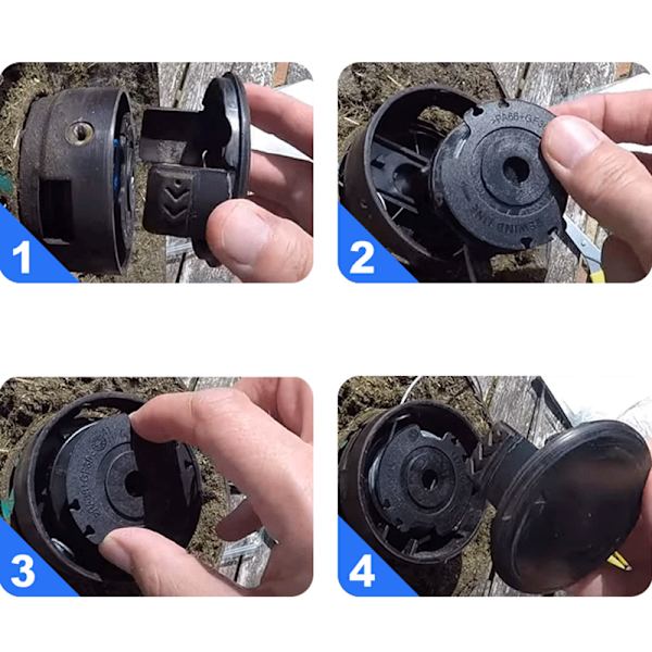 Trimmer Spools and Protective Covers for Bosch Grass Trimmers, 4 Spools