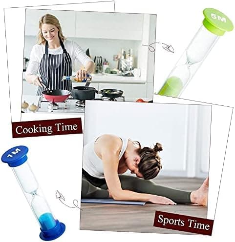 Sand Timer 6 farver timeglas sandglas sandur timer 30sek / 1min / 2min / 3min / 5min / 10min (pakke med 6).
