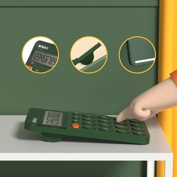 Desktop Calculator 12-Digit Calculator with Large LCD Display and Buttons, Auto Sleep, Portable Cute Calculator