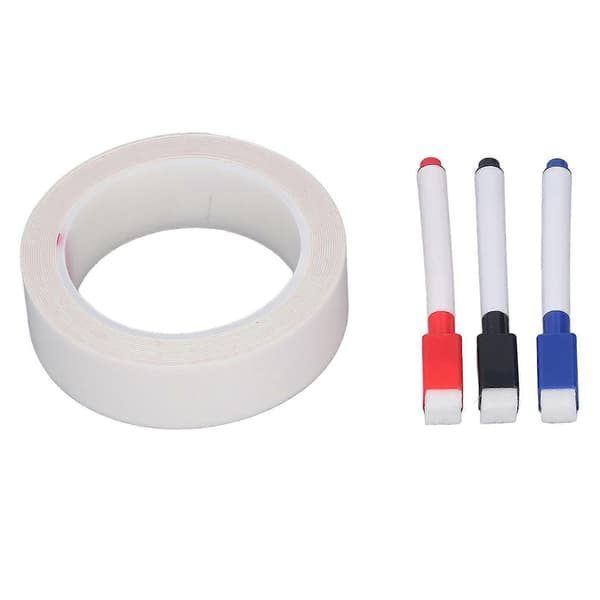 Utslettbare etikettklistremerker Vaskbar blank skrivetape for lagerhylle 3 meter lang