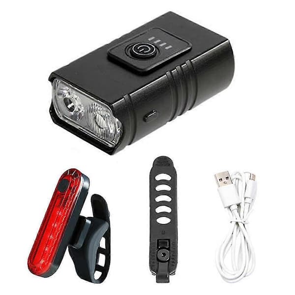 USB Rechargeable Front Rear High Lumen Waterproof Bicycle Light Set Super Bright